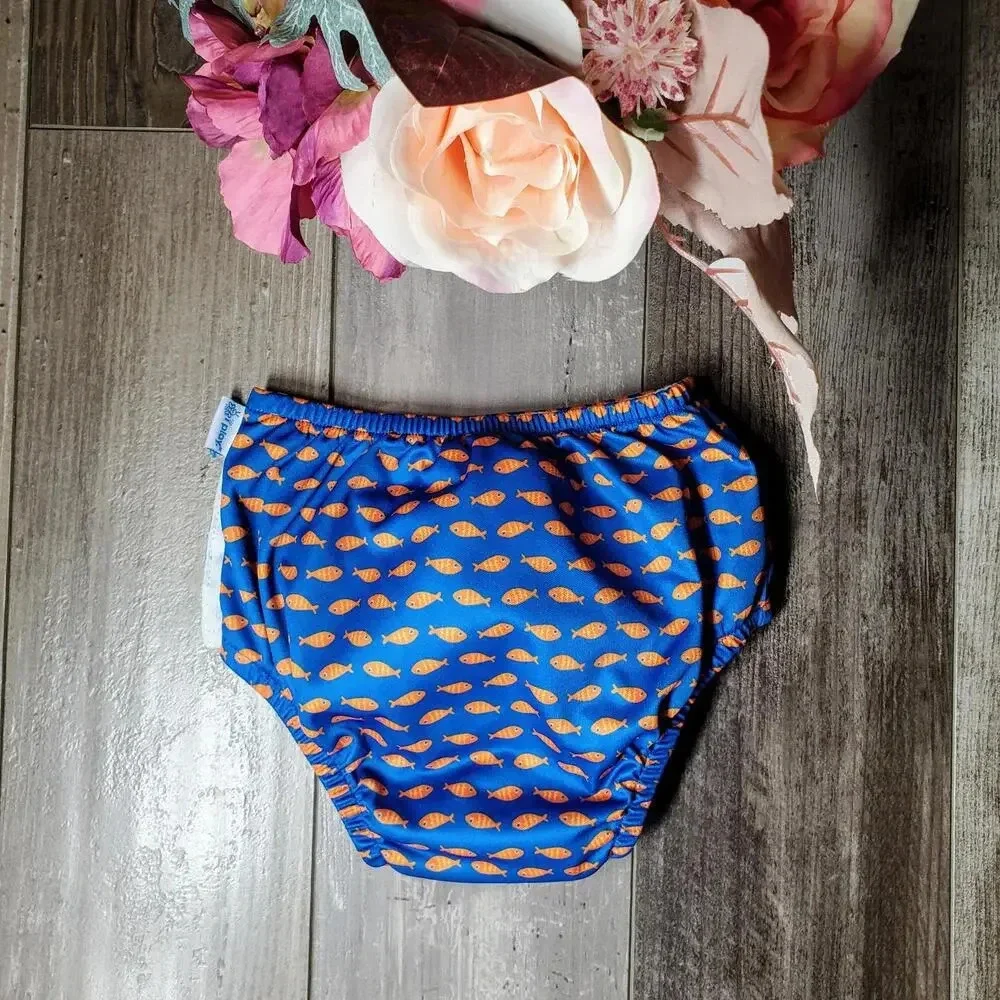 i Play Unisex Reusable Absorbent Baby Snap Swim Diaper Size 3T UPF 50